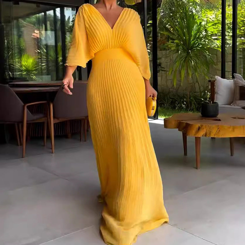 Ria | Floating Ribbed Maxi Dress