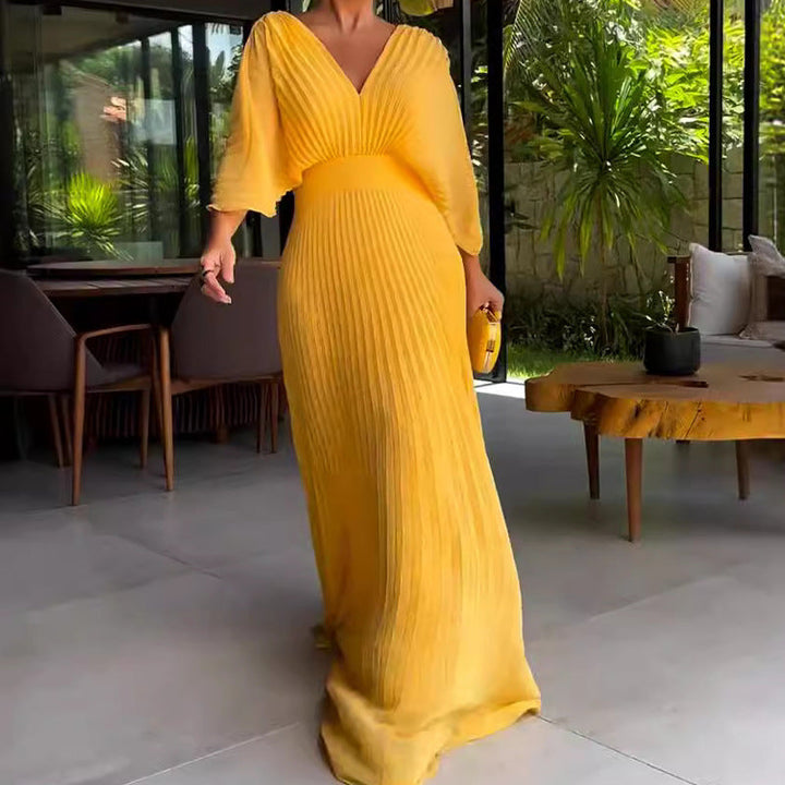Ria | Floating Ribbed Maxi Dress