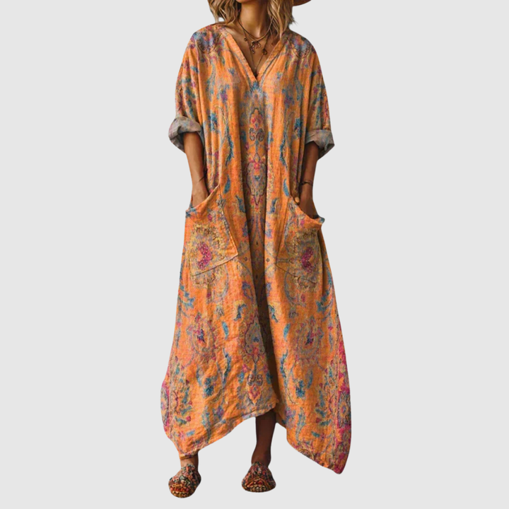 Solenya | Casual Long Sleeve Maxi Dress