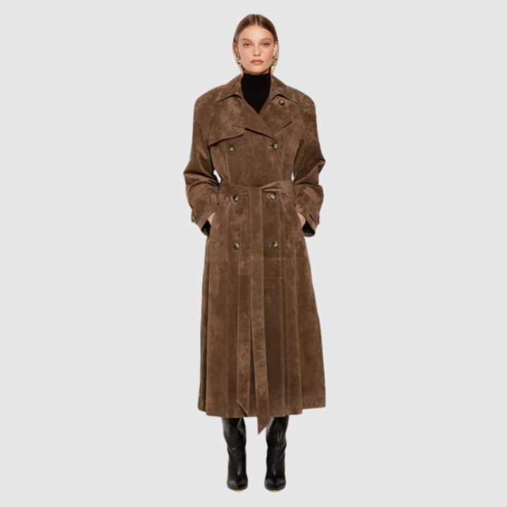 Georgia | Faux Suede Trenchcoat