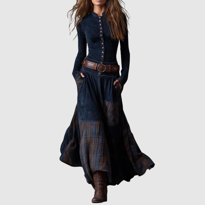 Anna | Suede Maxi Dress