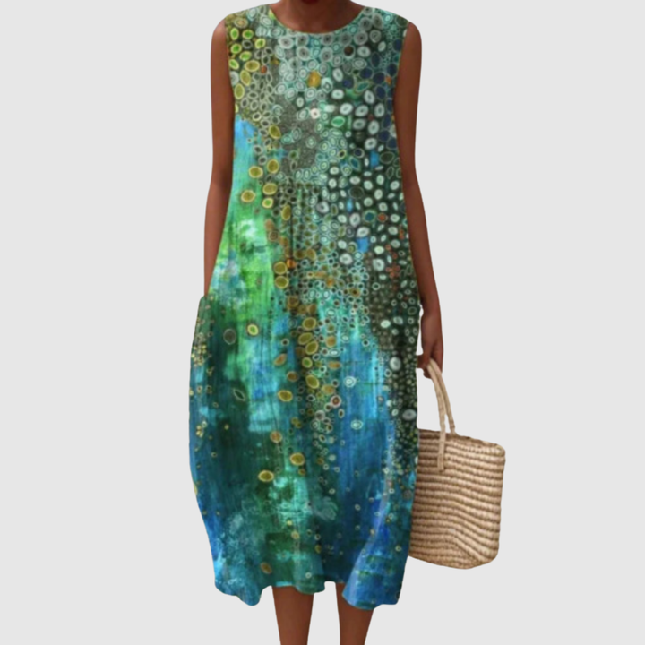 Zara | Reef Print Midi Dress