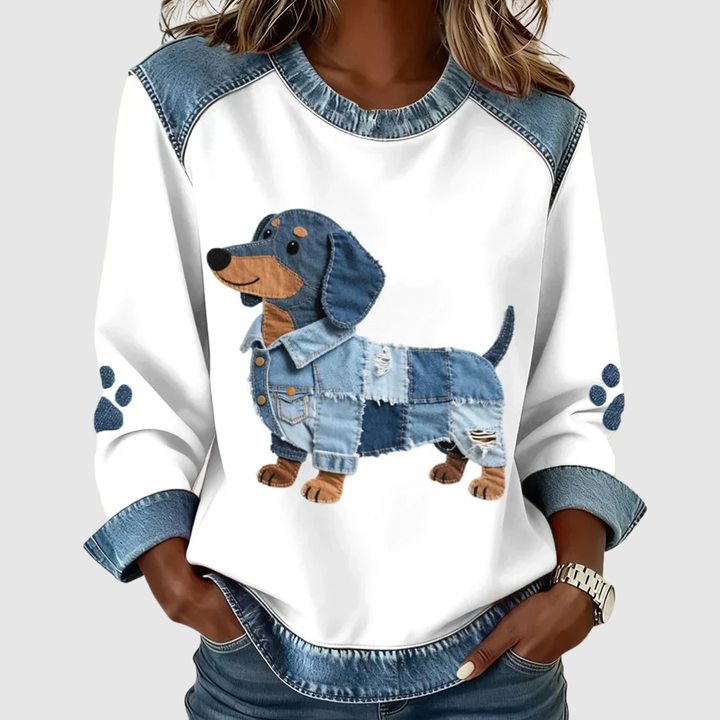 Lola | Dog Patchwork Sweatshirt