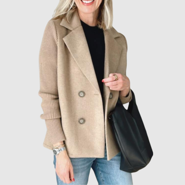 Sorelle | Elegant Knit-Sleeve Blazer
