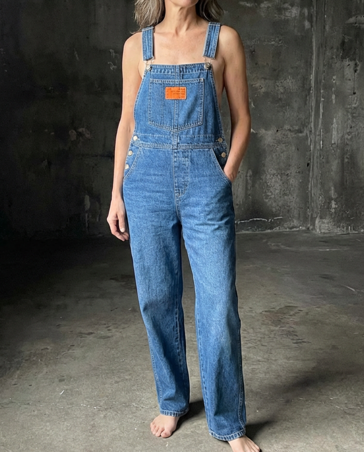 Chloe | Relaxed Bib Straight-Leg Overalls