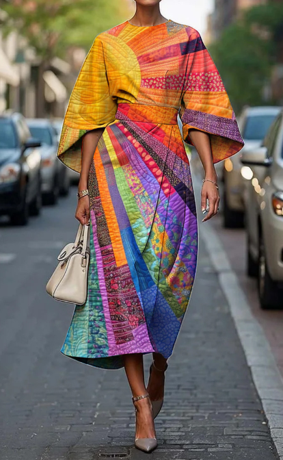 Alicia | Elegant Colourful Dress