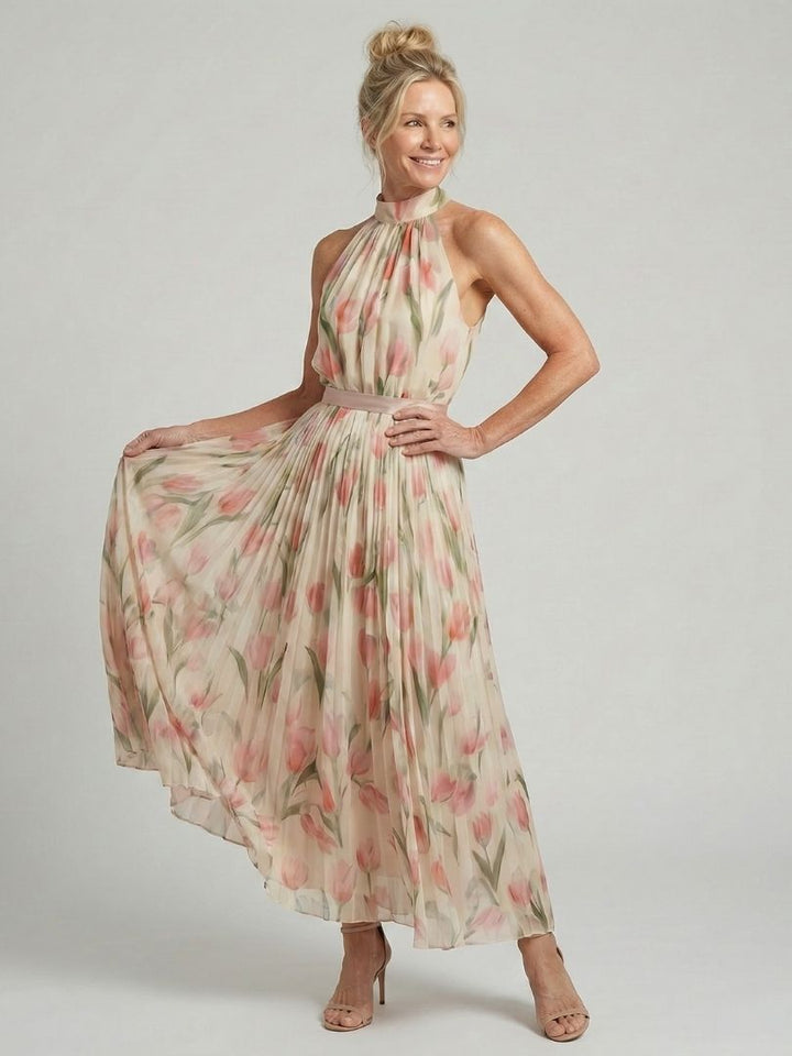 Harper | Midi Halter Floral Dress
