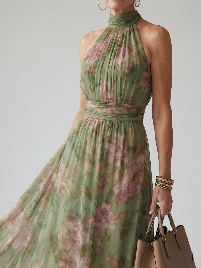 Mirelle | Midi Halter Dress