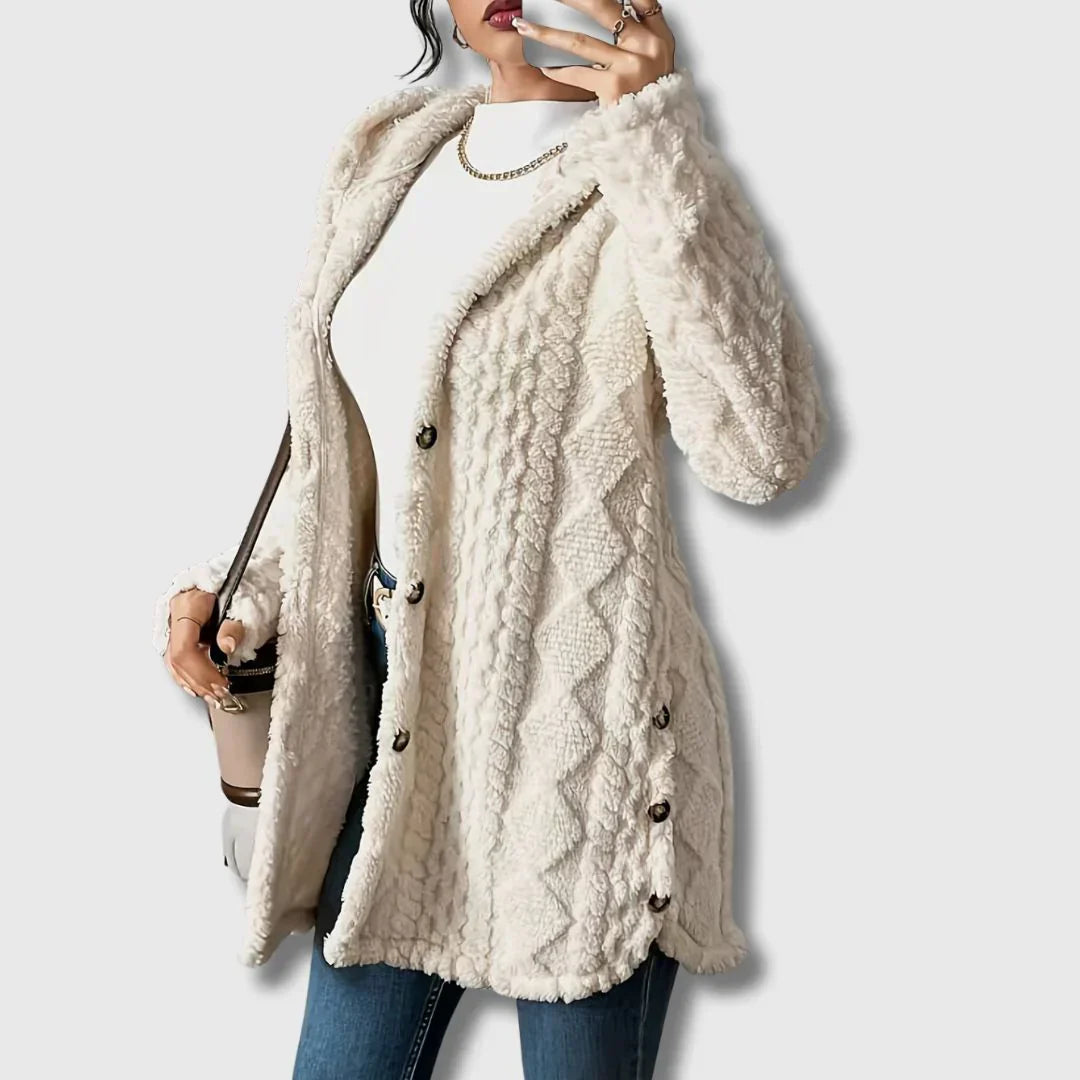 Anabelle | Cozy Hooded Teddy Coat