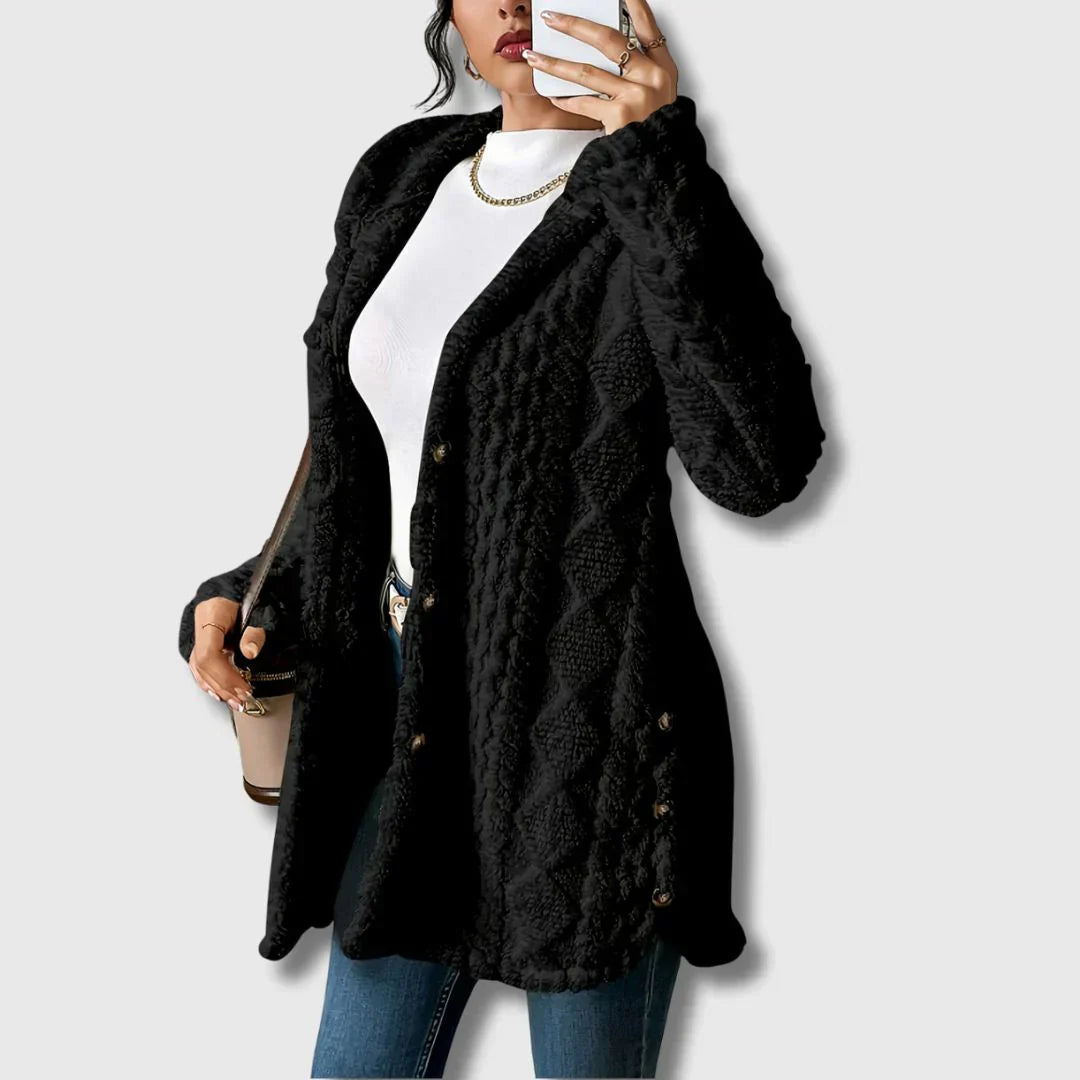 Anabelle | Cozy Hooded Teddy Coat