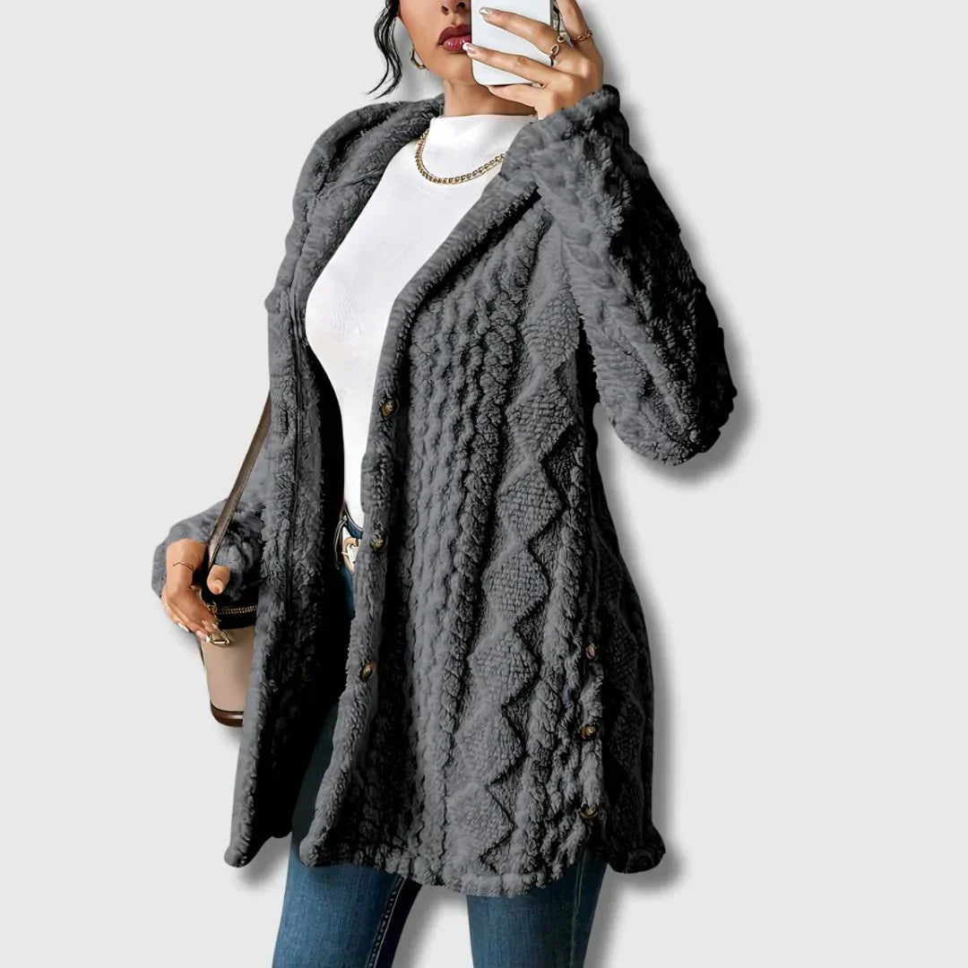 Anabelle | Cozy Hooded Teddy Coat