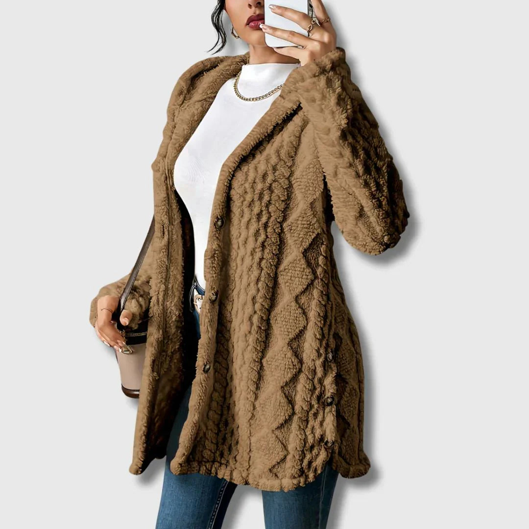 Anabelle | Cozy Hooded Teddy Coat