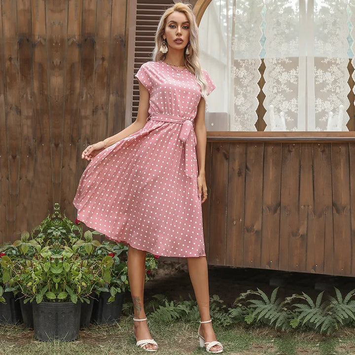 Bethany | Polka Midi Summer Dress
