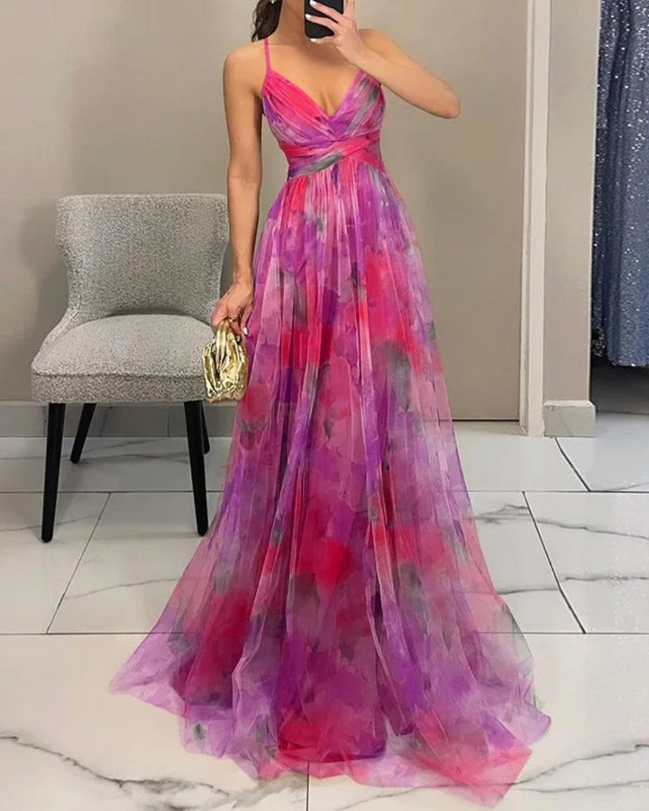 Giselle | Long dress with floral print