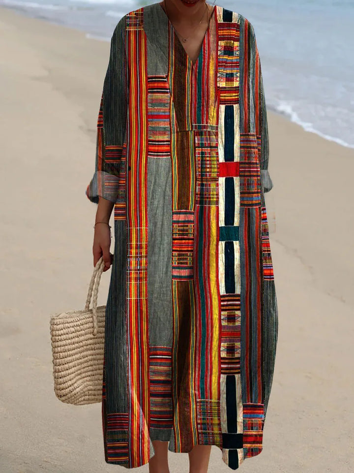 Mira | Patchwork Stripe Dress