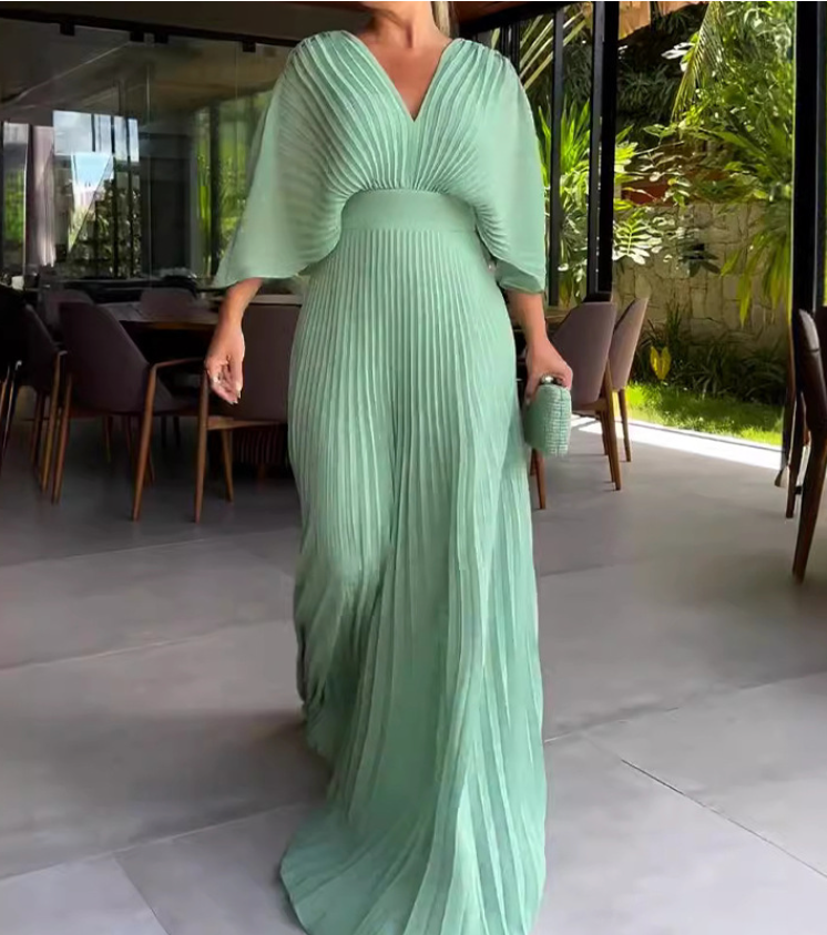 Ria | Floating Ribbed Maxi Dress