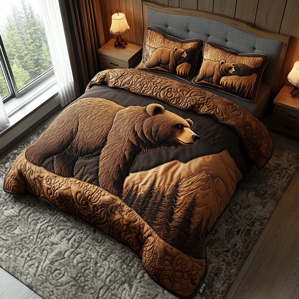 3-Piece Quilted Bedding Set - Sunbeam