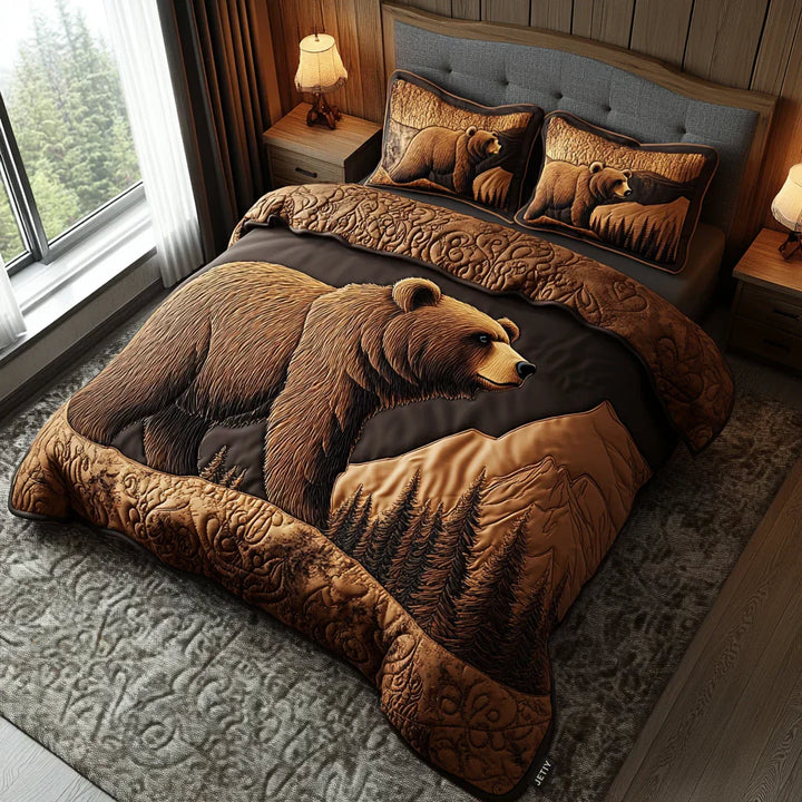 3-Piece Quilted Bedding Set - Sunbeam
