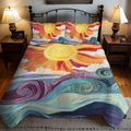 3-Piece Quilted Bedding Set - The Joys of the Forest