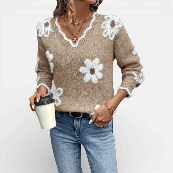 Angeline | Elegant Floral Print Jumper
