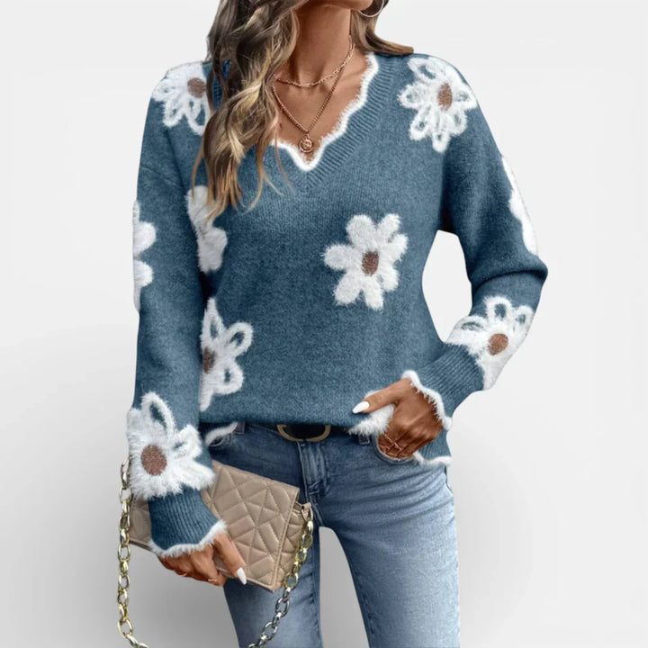 Angeline | Elegant Floral Print Jumper