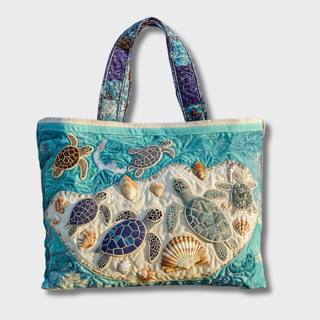 Felicity | Sea Turtles Print Handmade Bbag