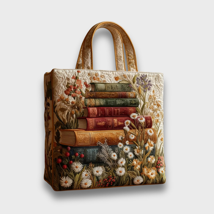 Avery | Books Print Quilted Bag