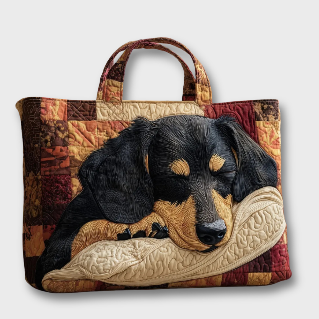Maddie | Dog Print Handmade Quilted Bag