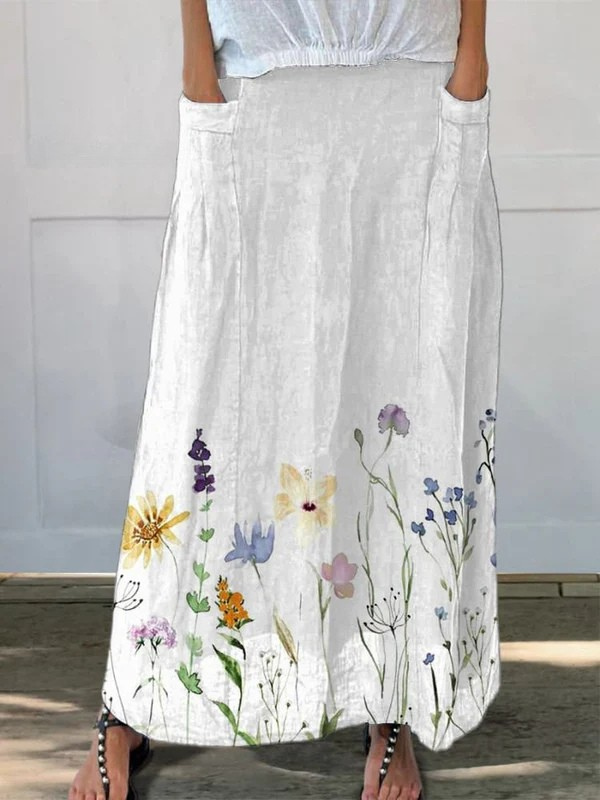 Aisling | Spring Meadows Print Pocket Skirt