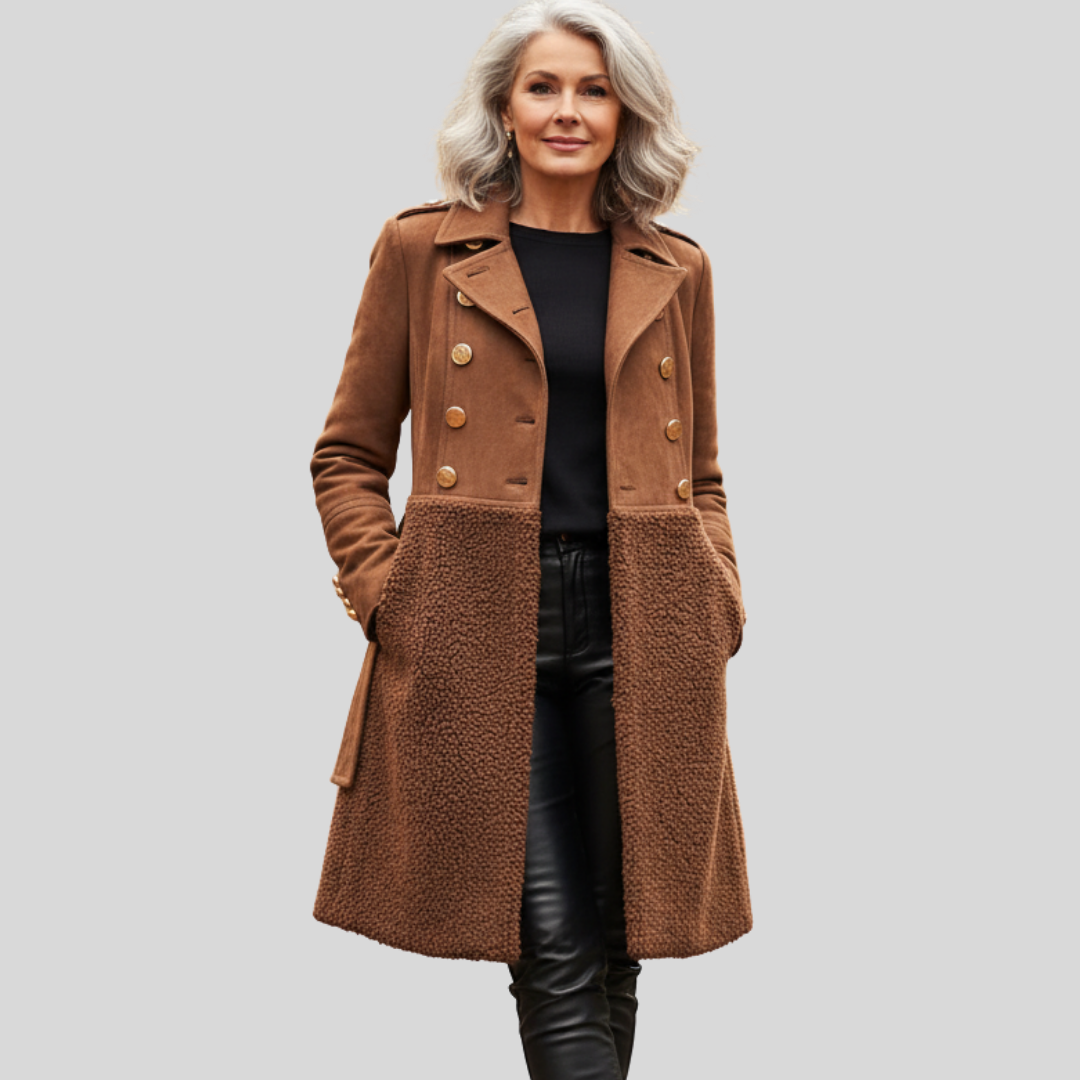 Vittoria | Vintage-style Suede Trench Coat