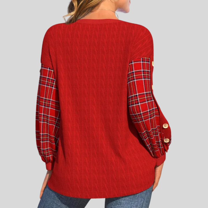 Ida | Knit With Checked Sleeves