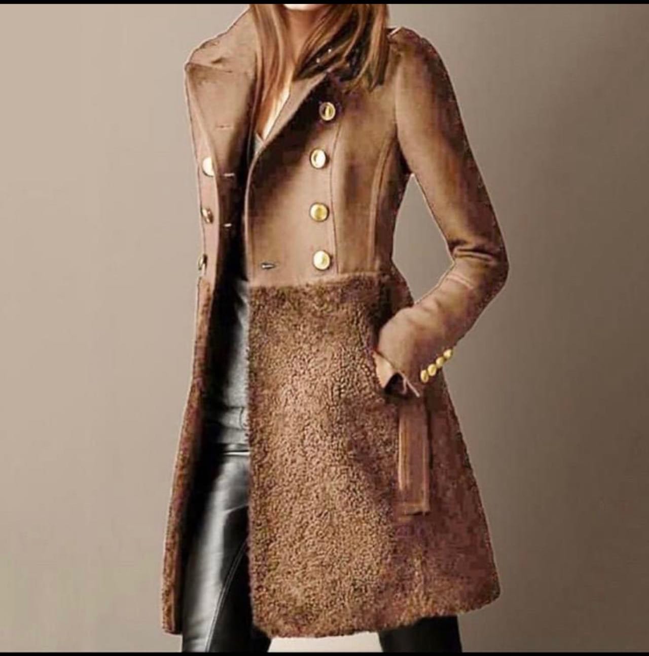 Vittoria | Vintage-style Suede Trench Coat