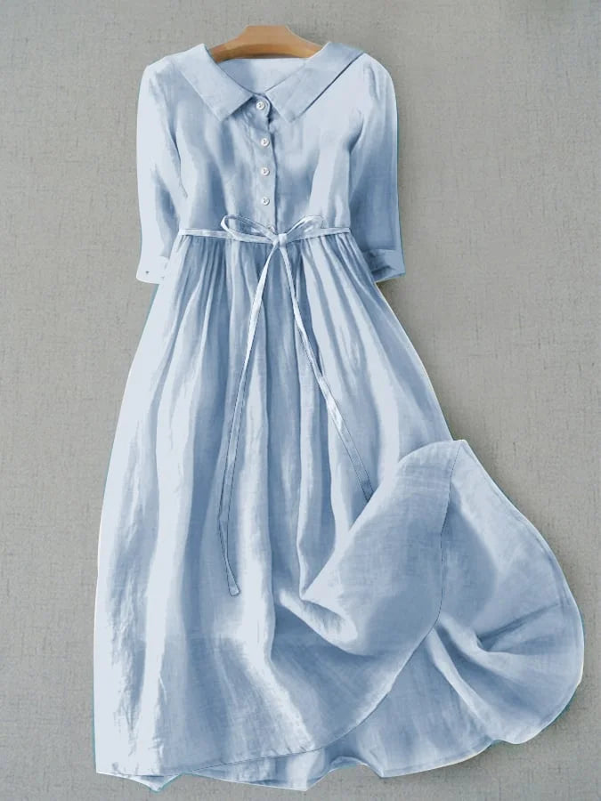 Rosie | Women's Summer Lace-Up Waist Dress - Timeless Comfort & Style