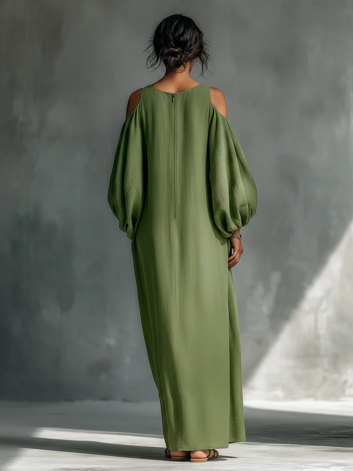 Sofia | Elegant Puff Sleeve Maxi Dress
