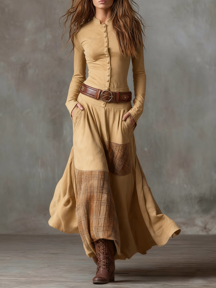 Anna | Suede Maxi Dress