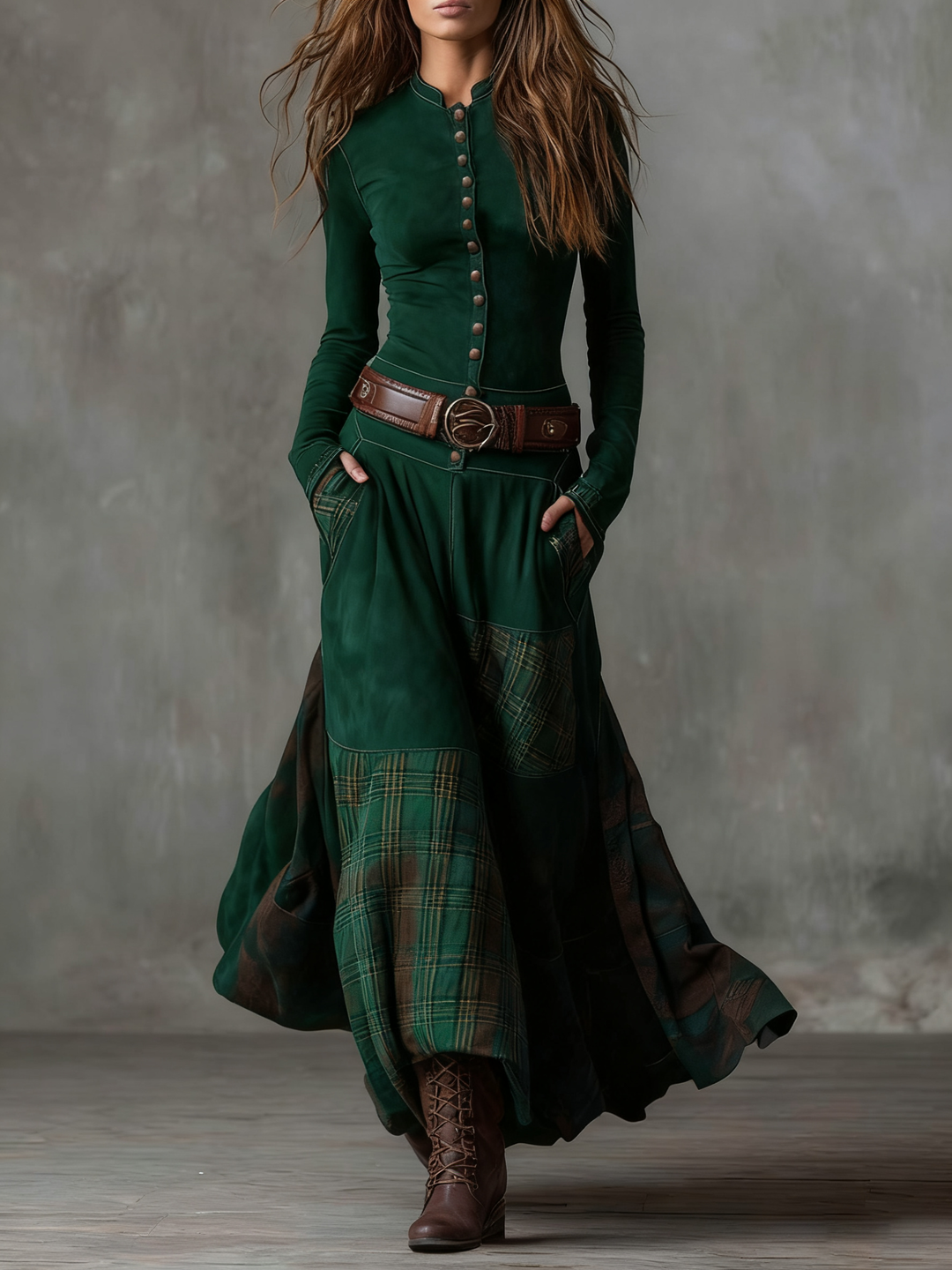 Anna | Suede Maxi Dress