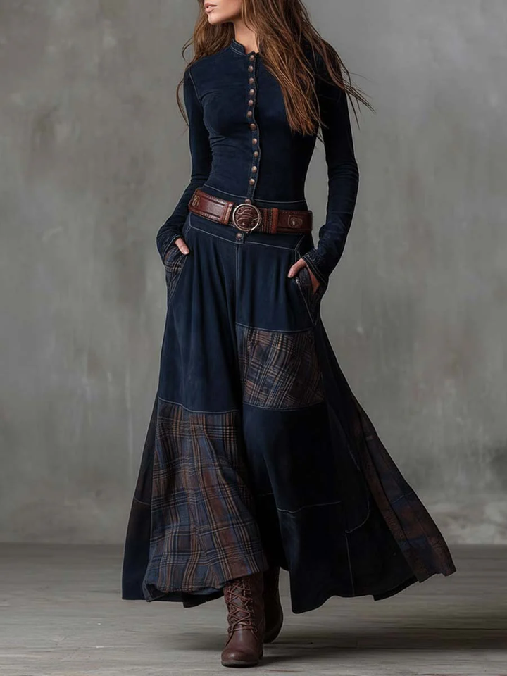 Anna | Suede Maxi Dress