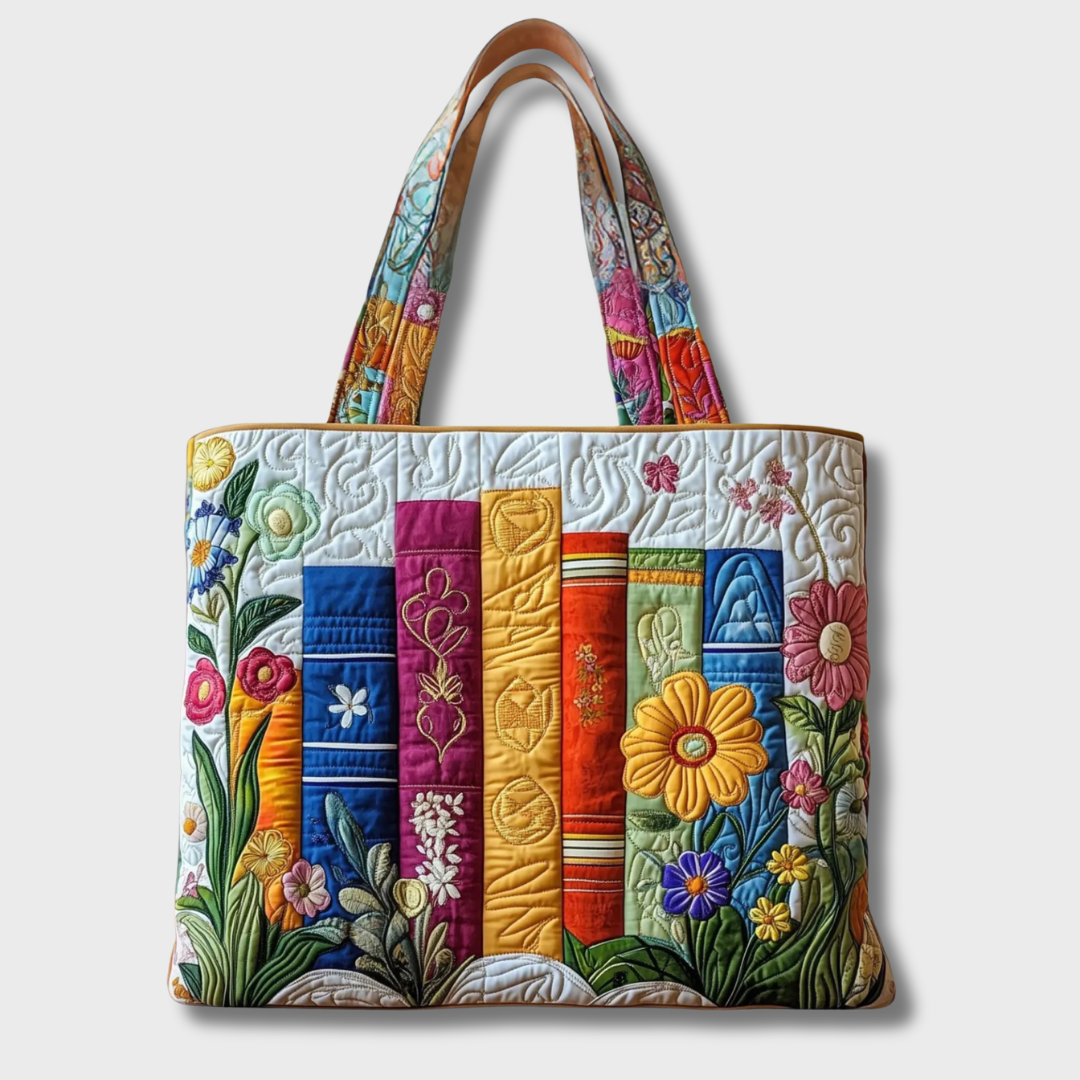 Alona | Books Print Handmade Bag