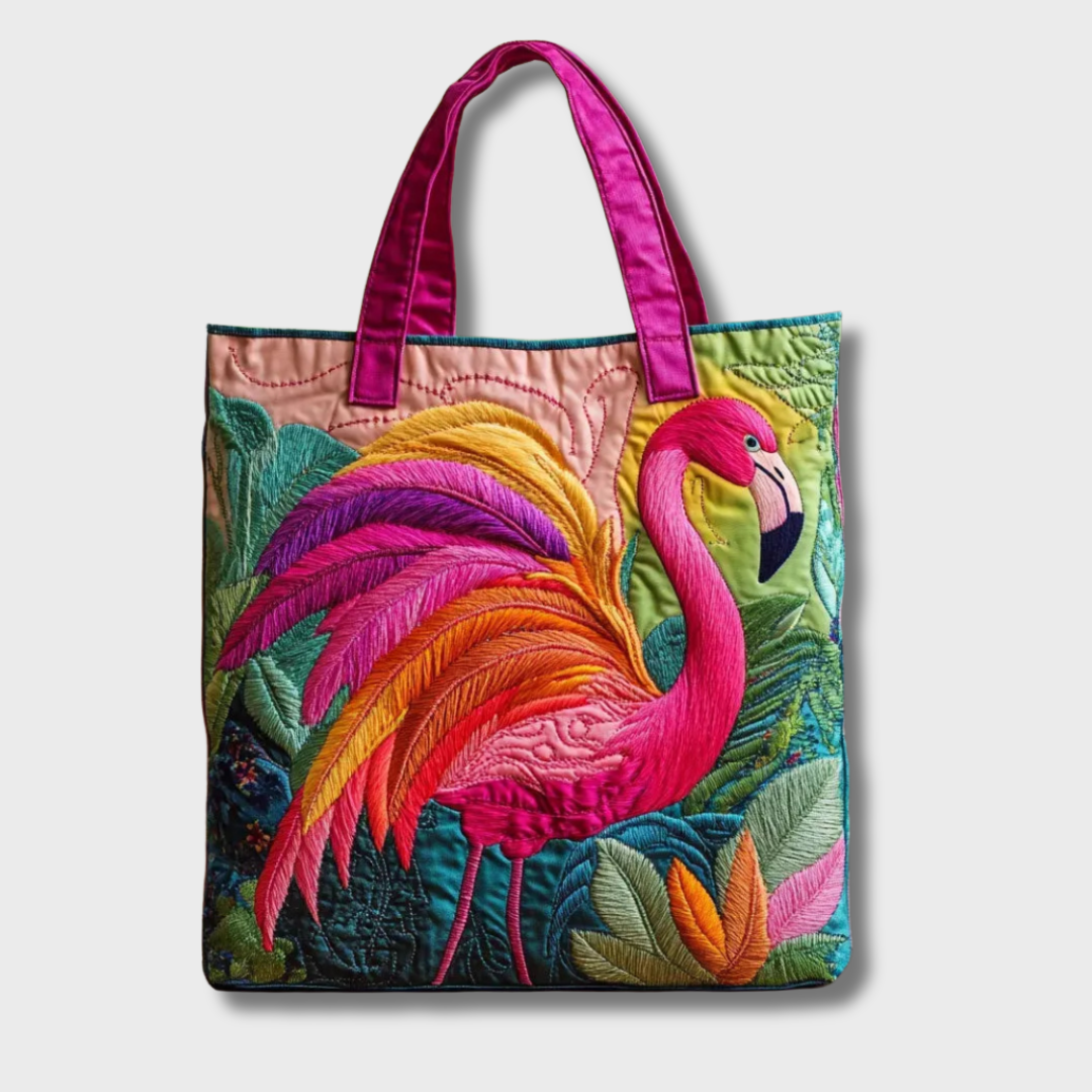 Arianna | Flamingo Print Handmade Bag