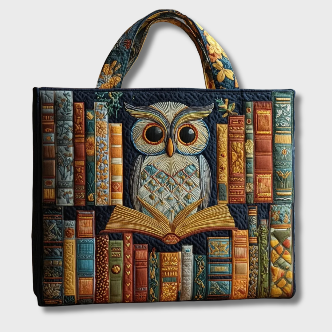Ina | Owl Print Handmade Quilted Bag