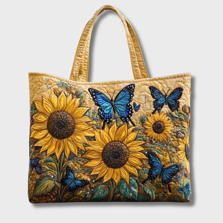 Nola | Butterfly Sunflower Print Handmade BAg