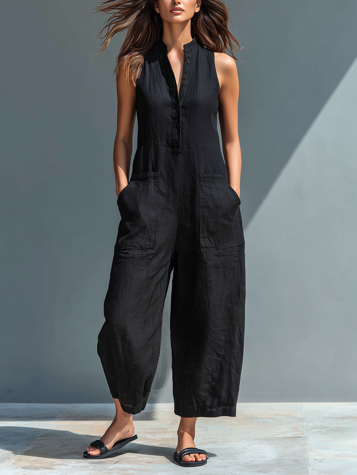 Claudia | Minimalist Linen Jumpsuit