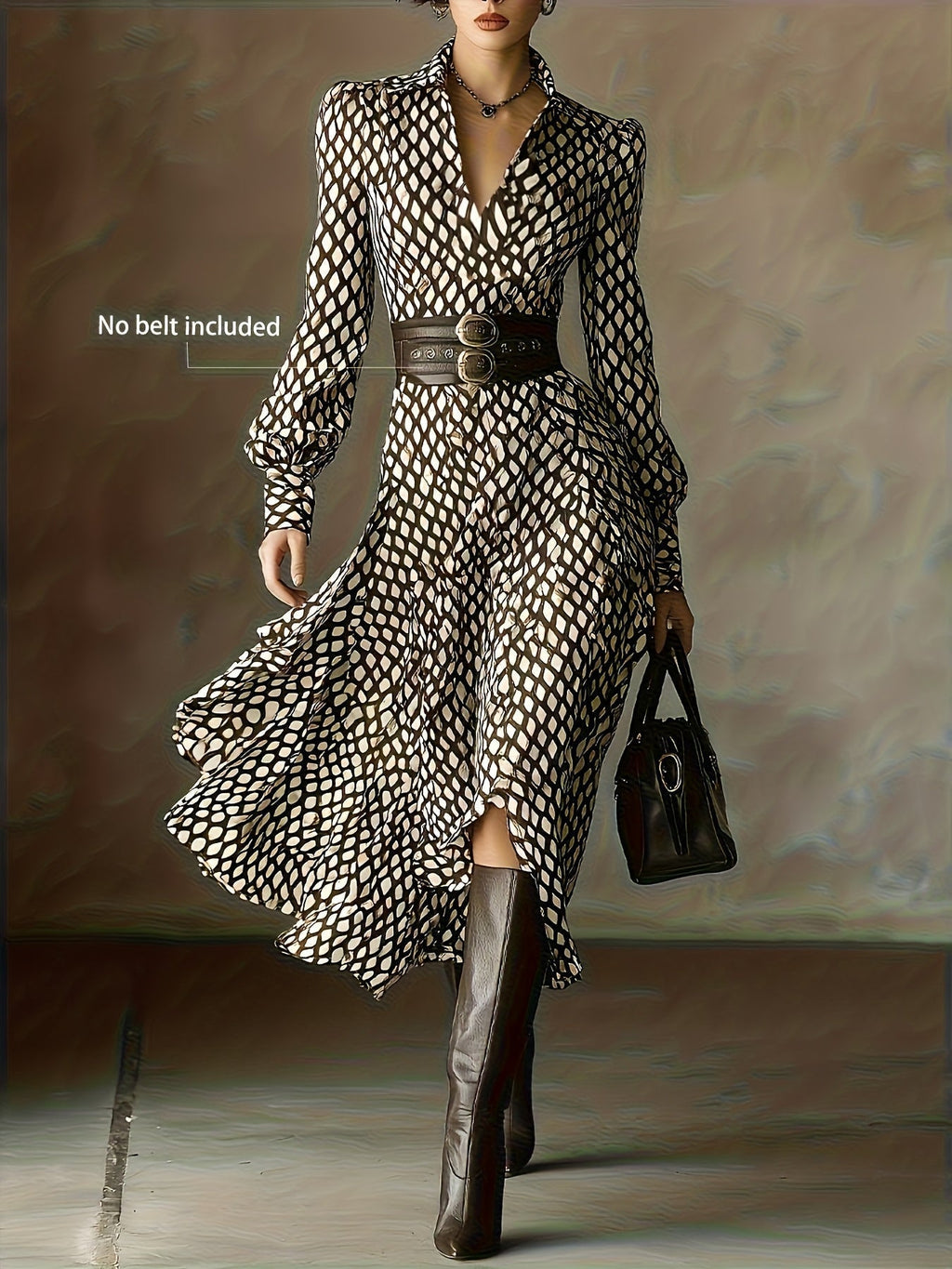 Lizzy | Vintage Rhombus Print Dress