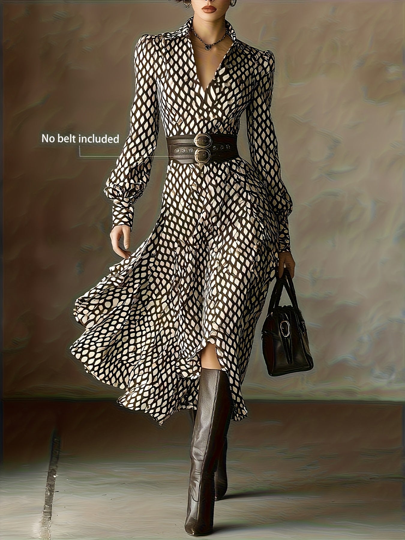 Lizzy | Vintage Rhombus Print Dress