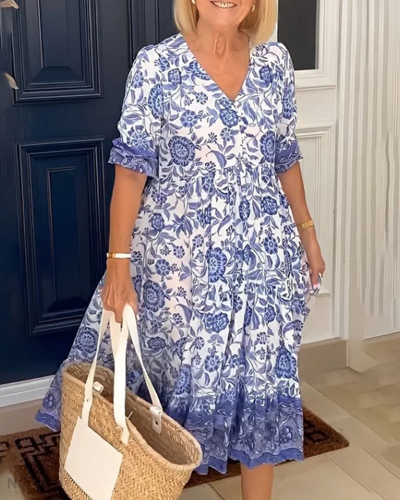 Catherine | Elegant Floral Maxi Dress
