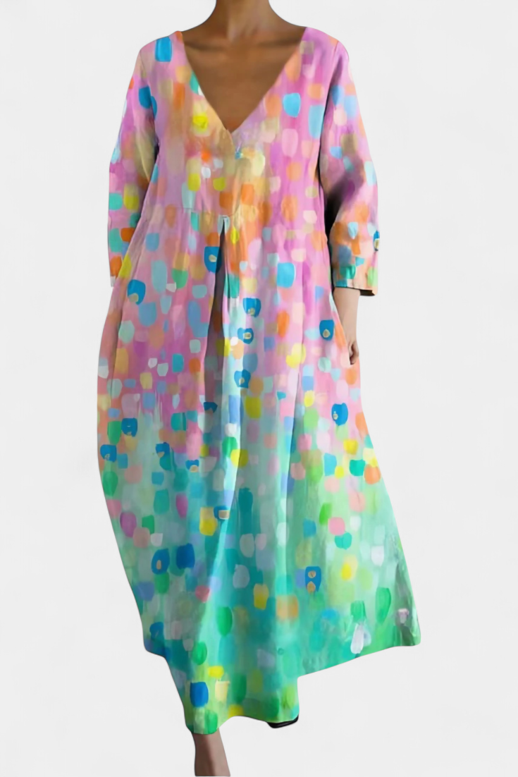 Isolde | Colourful Elegant Maxi Summer Dress