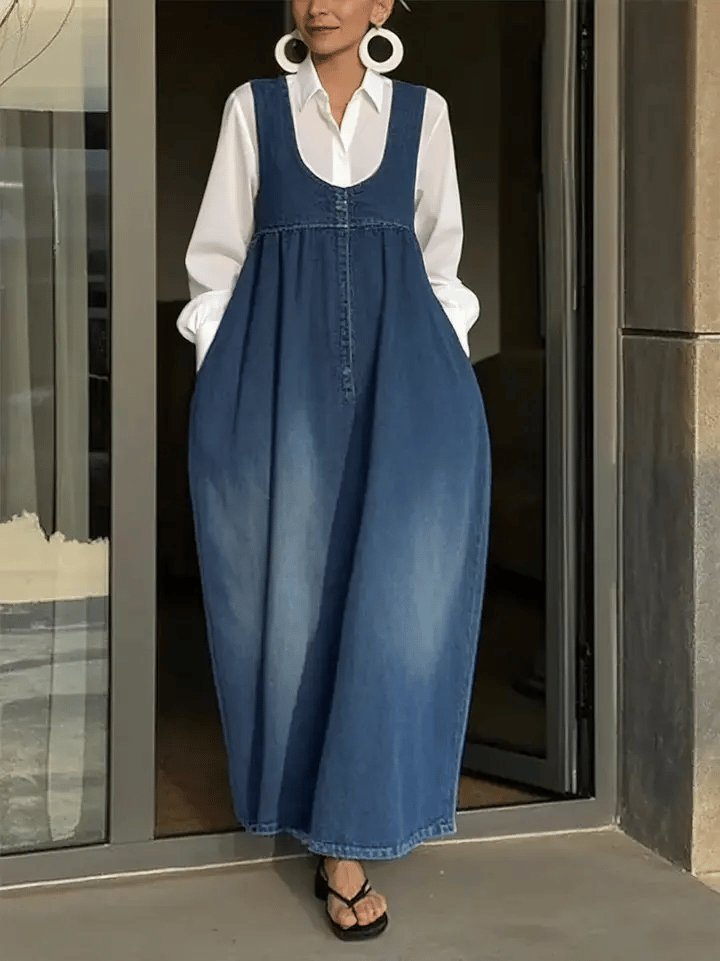 Veronica | Loose Farmer Vest Dress