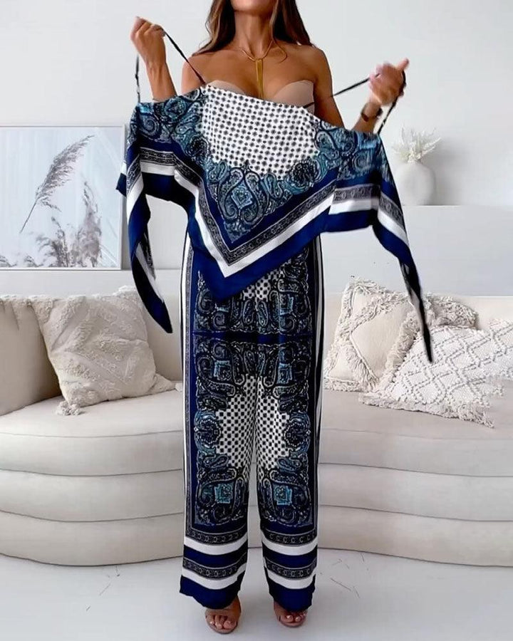 Helen | Elegant High-Waisted Summer Set with Pants