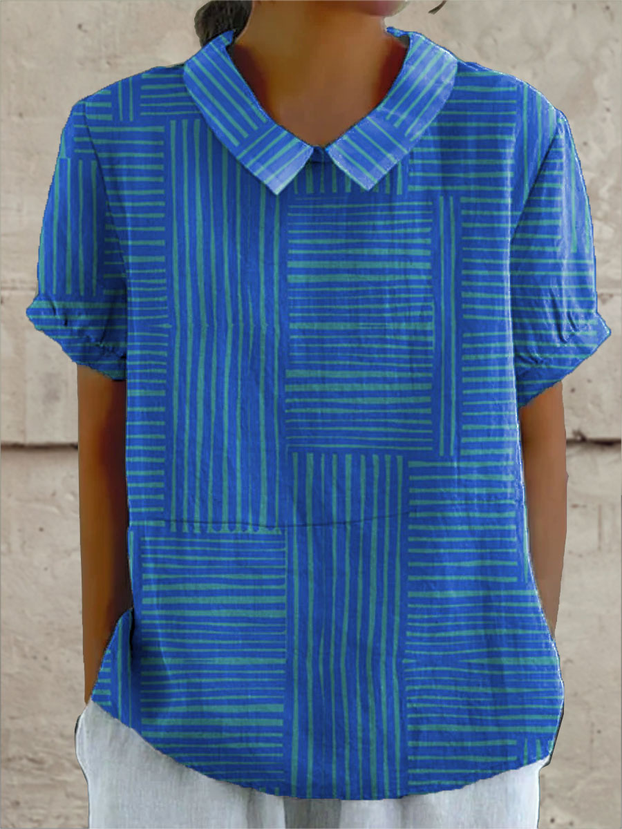 Corisande | Striped Geometric Shirt
