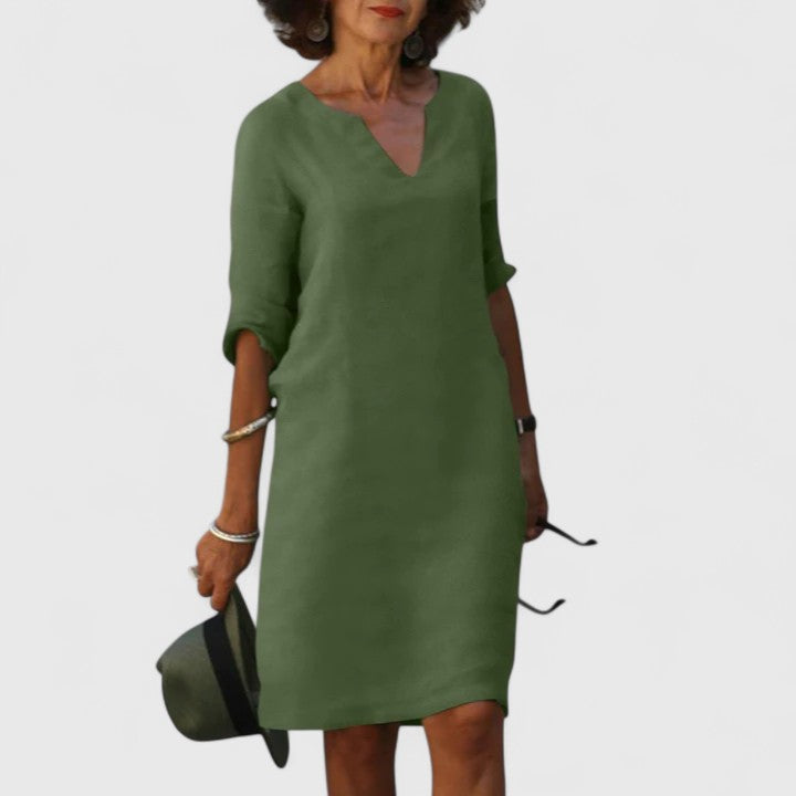 Thalia | Elegant V-Neck Dress